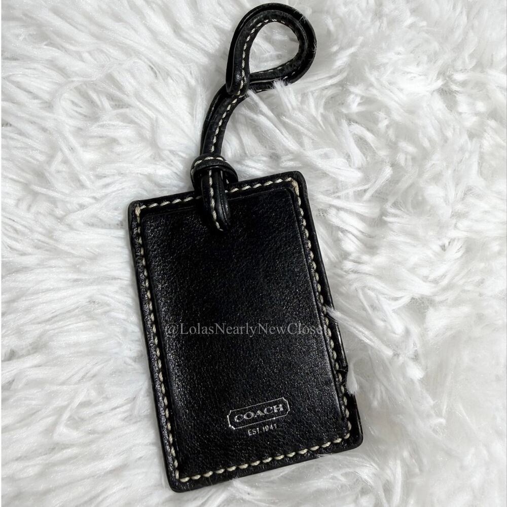 y2k COACH Black Luggage Tag Picture